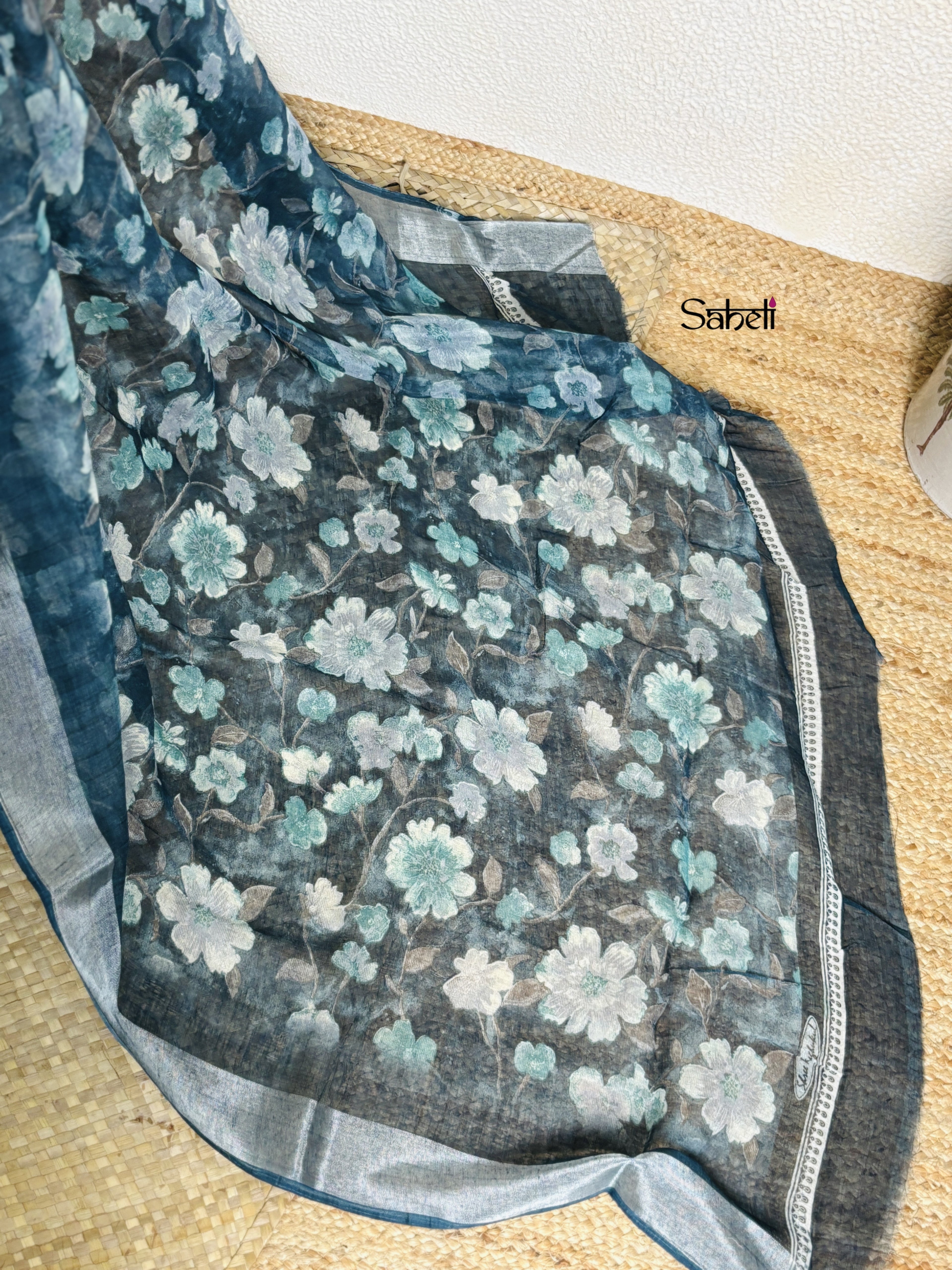 Semi Linen Saree (Code - lSH27)