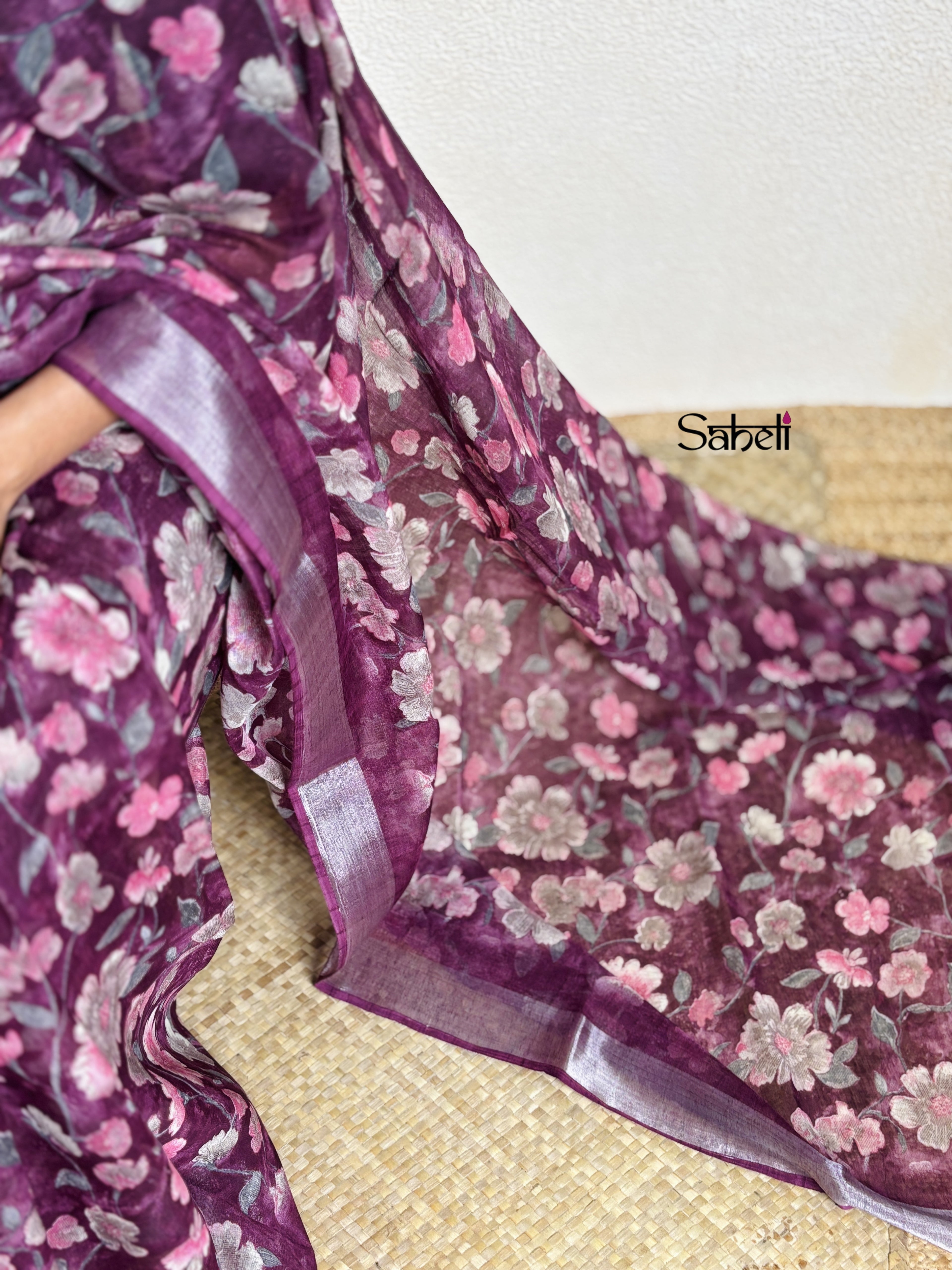 Semi Linen Saree (Code - lSH29)