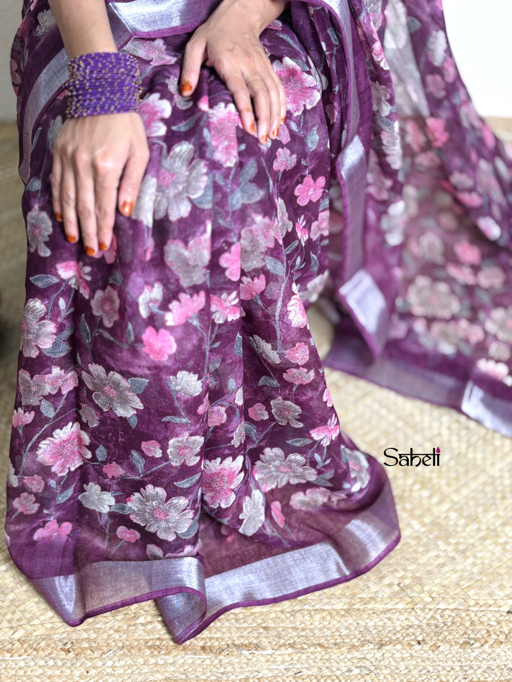 Semi Linen Saree (Code - lSH29)