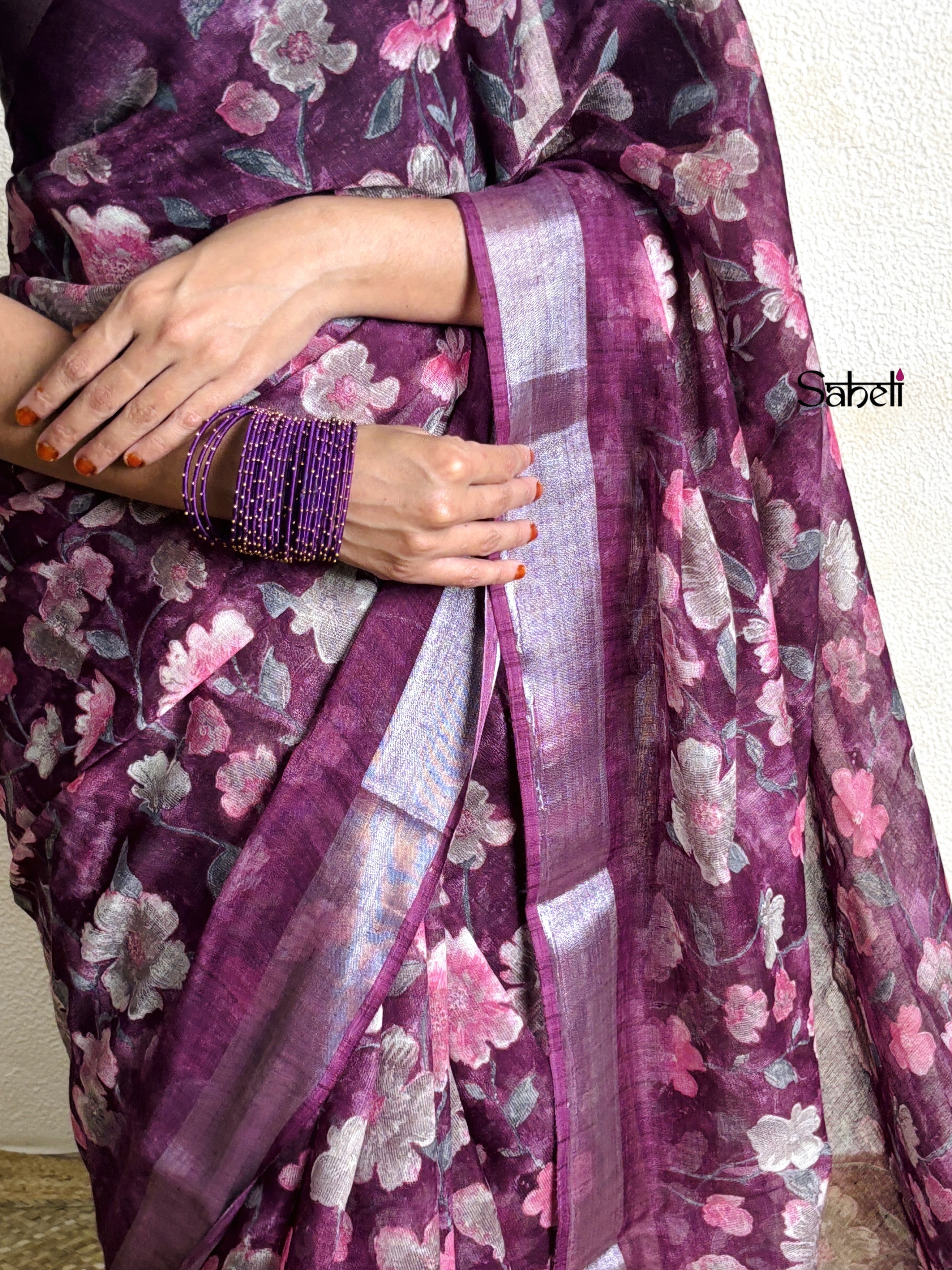 Semi Linen Saree (Code - lSH29)