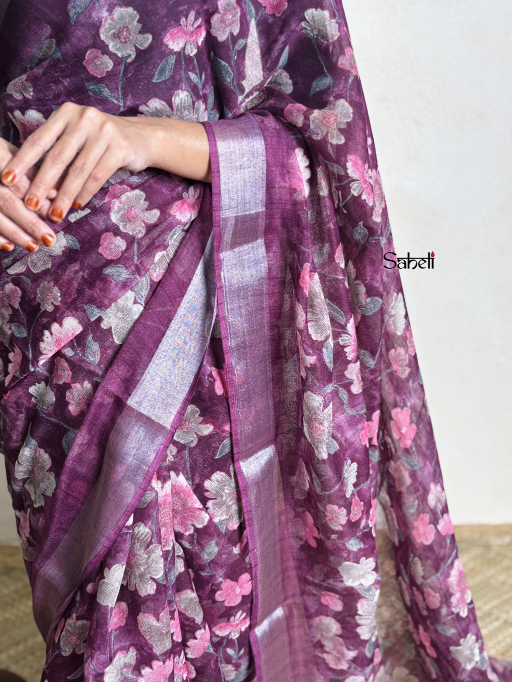 Semi Linen Saree (Code - lSH29)